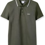 Boys Short Sleeve Polo Shirt BOSS Green Comfortable Durable-0