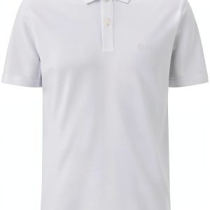 BOSS Mens Polo Shirt Pique Cotton Regular Fit Cuffs-0