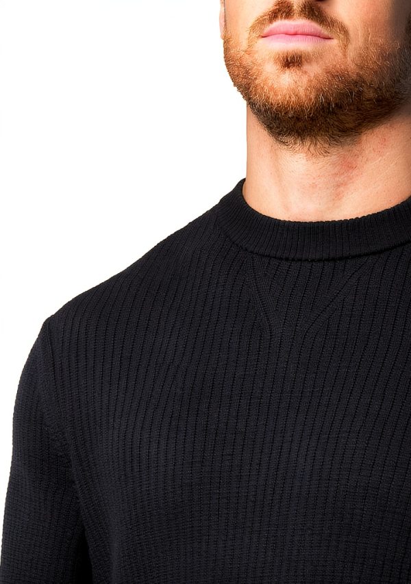 BOSS Basket Weave Knit Pullover Lightweight Sweater Mens-2