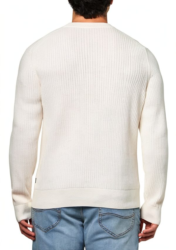 BOSS Mens Basket Weave Knit Pullover Lightweight Sweater-1