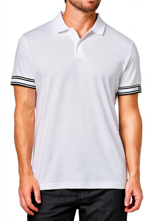 BOSS Interlock Cotton Polo Shirt Mens Casual Wear-0