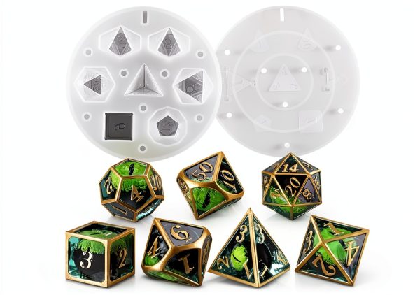 LET'S RESIN Dice Mold Silicone Resin Crafting DnD-0