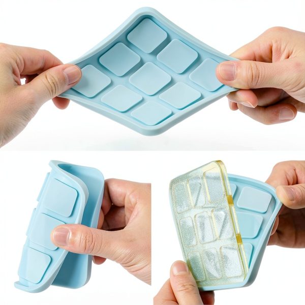 DECYOOL Tic Tac Toe Resin Mold Blue Silicone Crafting-2