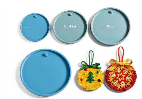 Juome Christmas Ornament Resin Molds Silicone DIY Craft-5
