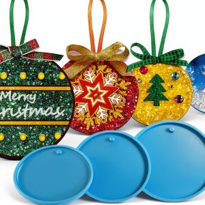 Juome Christmas Ornament Resin Molds Silicone DIY Craft-0