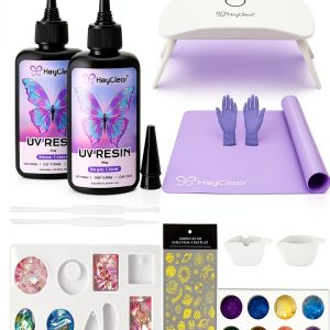 HeyClear UV Resin Kit Crystal Clear Jewelry Making Supplies-0