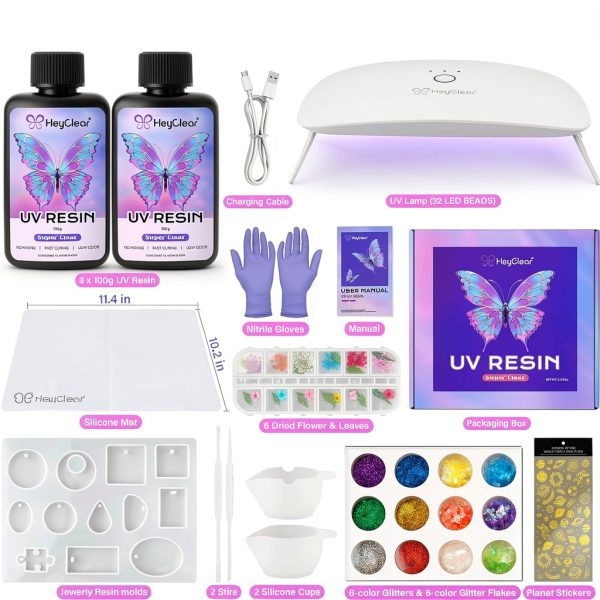 HeyClear UV Resin Kit Jewelry Making Craft Supplies-1