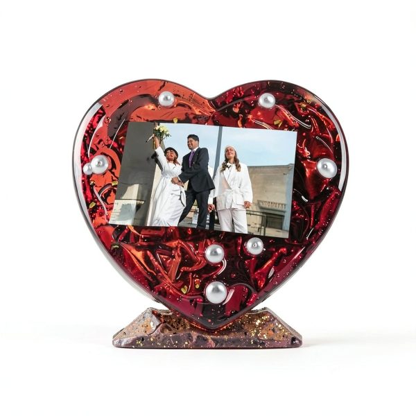 LET'S RESIN Photo Frame Molds Silicone Heart Square DIY-3