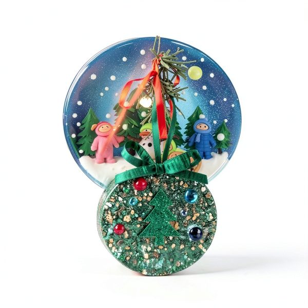 Juome Christmas Ornament Resin Molds Silicone DIY Craft-6
