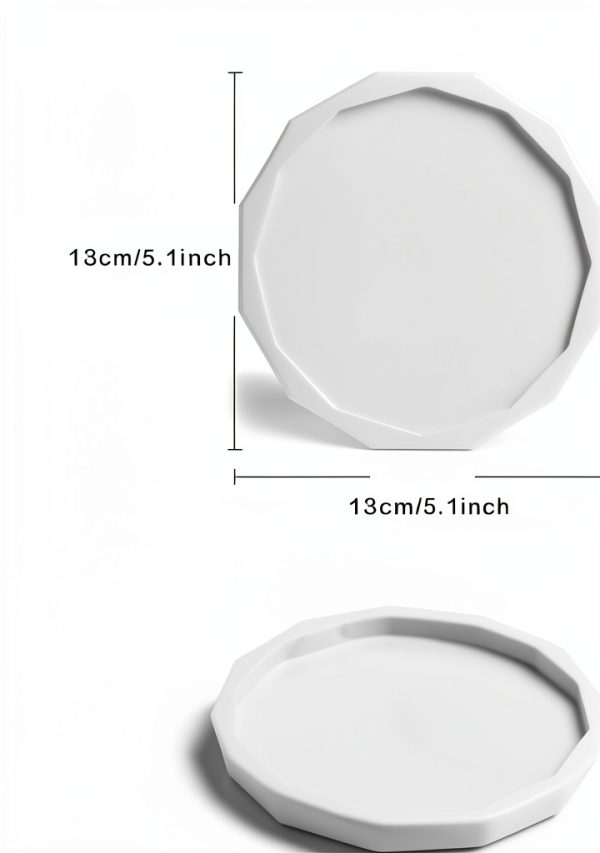 ResinWorld Silicone Coaster Mold Round White DIY Craft-1
