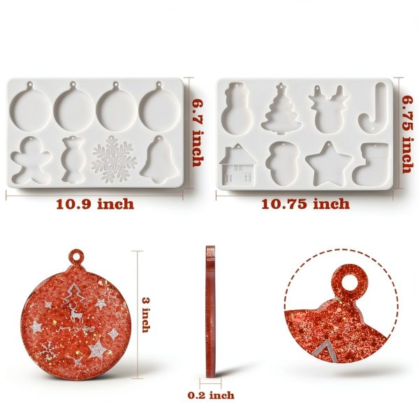 Christmas Resin Molds Silicone Ornaments DIY Crafts Actvty-2