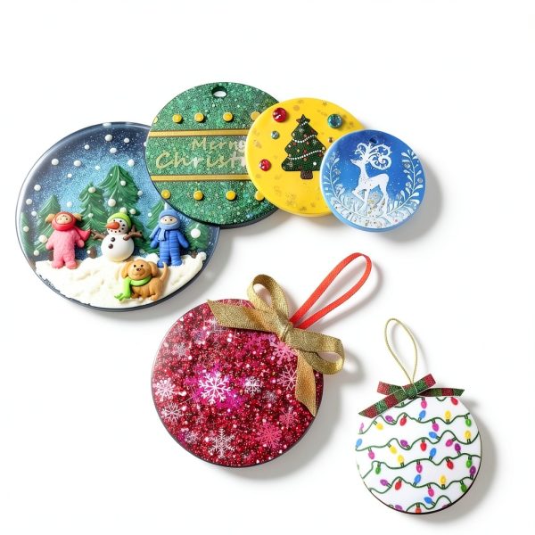 Juome Christmas Ornament Resin Molds Silicone DIY Craft-4